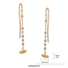 جديد earring3d earings18k أقراط سلسلة استرخى للنساء